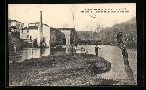 AK Pissotte, Moulin et Chaussee du Pot Bleu