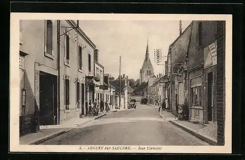 AK Argent-sur-Sauldre, Rue Clemont