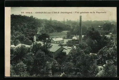 AK Corgnac-sur-l`Isle, Vue générale de la Papeterie