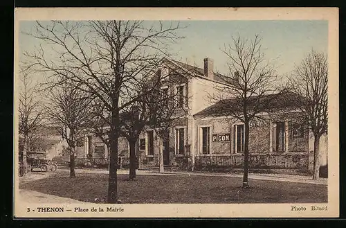 AK Thenon, Place de la Mairie