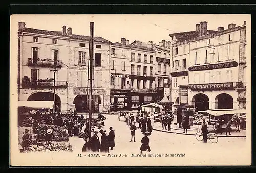 AK Agen, Place J.-B. Durant un jour de marché