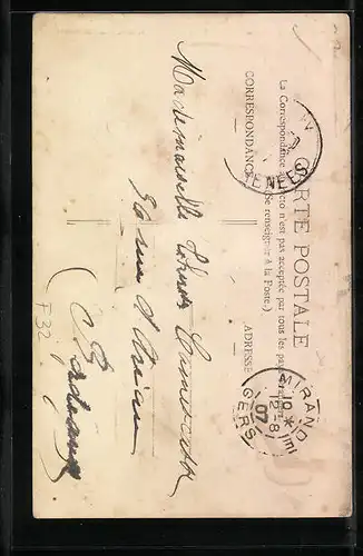 AK Mirande, La Rue Gambetta