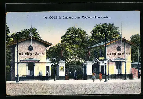 AK Köln a. Rh., Eingang zum Zoologischen Garten