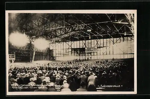 AK Wien, X. Deutsches Bundes Sängerfest 1928 - Veranstaltung in der Sängerhalle