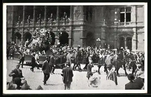 AK Wien, Festzug am X. Sängerbundesfest, 1928