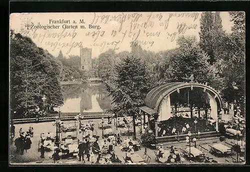 AK Frankfurt a. M., Zoologischer Garten mit Burg