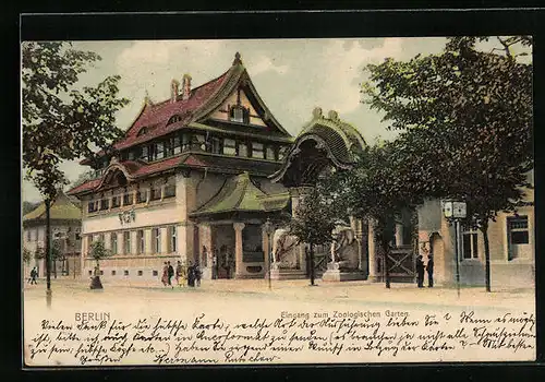 AK Berlin, Eingang zum Zoologischen Garten