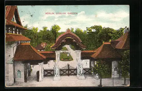 AK Berlin, Eingang zum Zoologischen Garten in der Tauentzienstrasse