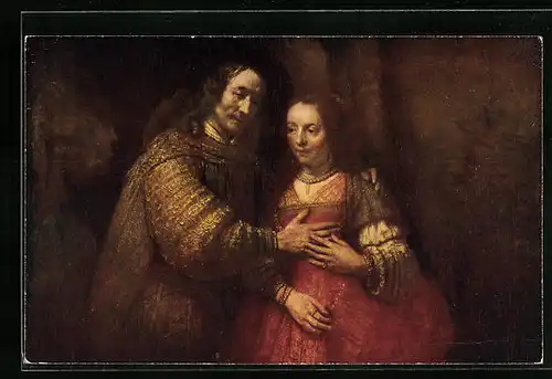Künstler-AK Amsterdam, Rijsksmuseum, Die Judenbraut von Rembrandt van Rijn
