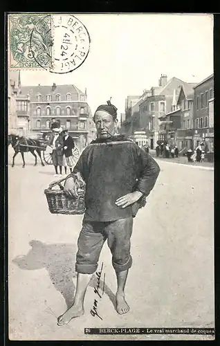 AK Berck-Plage, Le vrai marchand de coques