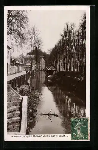AK Beauvais, Le Therain vers la rue St-Louis