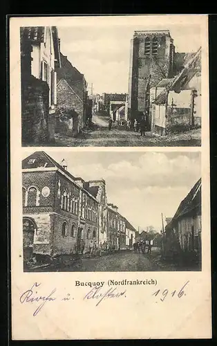 AK Bucquoy, Teilansichten des Ortes