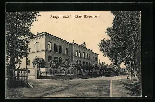 AK Sangerhausen, Strassenpartie an der höheren Bürgerschule