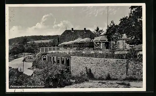 AK Rengershausen, Restaurant Felsengarten mit Blick ins Fuldatal