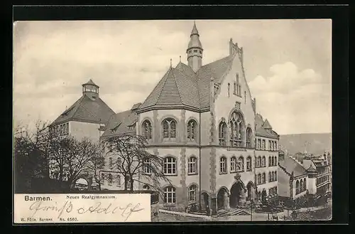 AK Barmen, Ansicht des neuen Realgymnasiums