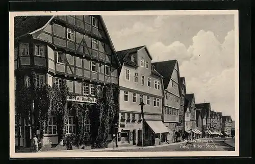 AK Bad Wildungen, Strasse mit Apotheke