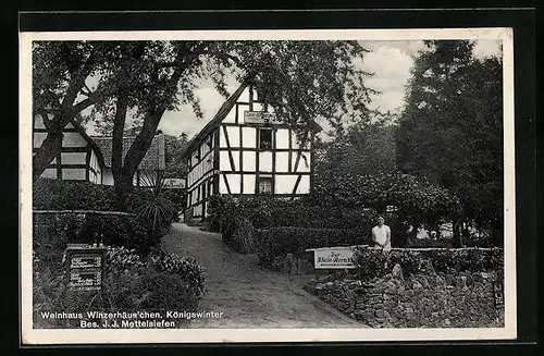 AK Königswinter, Weinhaus Winzerhäuschen mit Terrassen