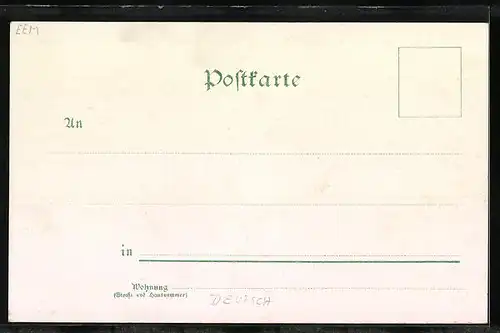 Lithographie Albertsberg, Ortsansichten mit Umgebung und Aussichtsturm