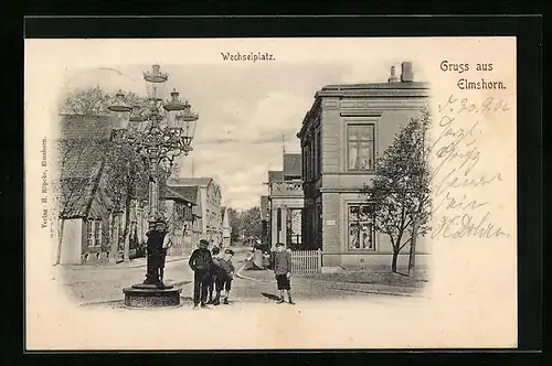 AK Elmshorn, Partie am Wechselplatz mit Schülergruppe