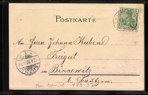 Passepartout-Lithographie Weissenstein, Ortspartie