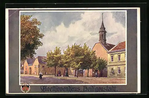 Künstler-AK Rudolf Schmidt, Deutscher Schulverein Nr. 596: Heiligenstadt, Partie am Beethovenhaus