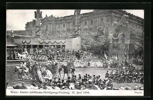 AK Wien, Huldigungsfestzug 1908 - Ritter