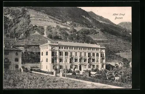AK Bozen, Ansicht des Hotels Stiegl