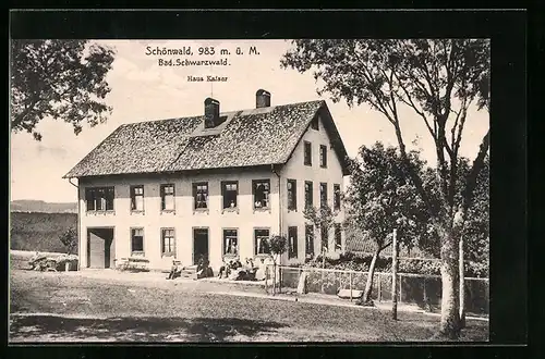AK Schönwald /Bad. Schwarzwald, Pension Haus Kaiser