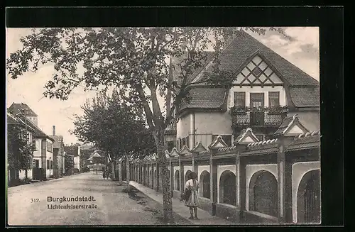 AK Burgkundstadt, Lichtenfelserstrasse mit Mädchen