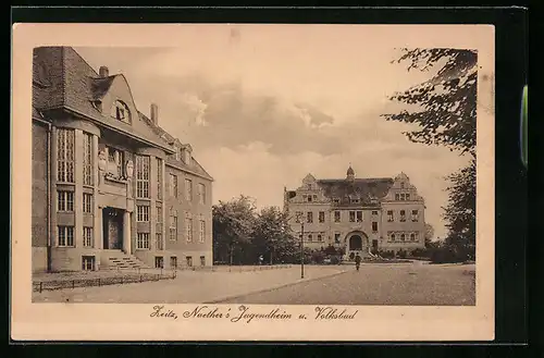 AK Zeitz, Naether`s Jugendheim und Volksbad