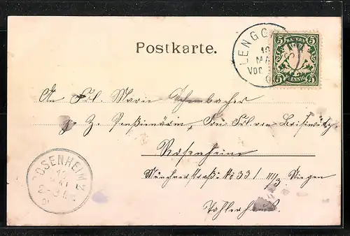 AK Lenggries, Hohenburg mit Dorfstrasse