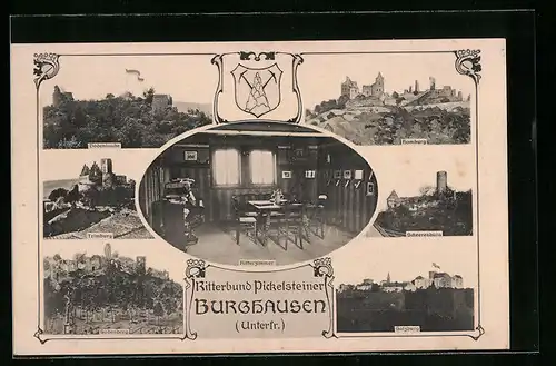 AK Burghausen i. Unterfr., Ritterbund Pickelsteiner mit Sodenberg