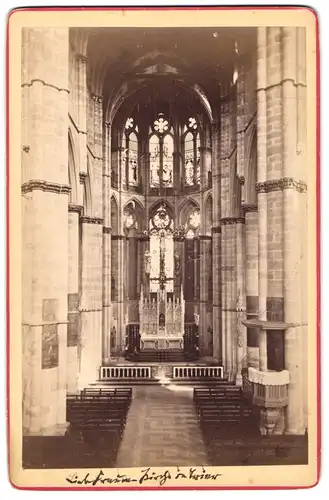 Fotografie unbekannter Fotograf, Ansicht Trier, Innenansicht der Liebfrauenkirche mit Blick zum Altar