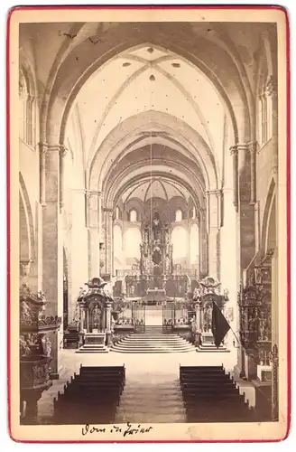 Fotografie unbekannter Fotograf, Ansicht Trier, Innenansicht des Dom mit Blick auf den Hochaltar