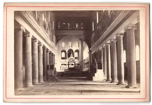 Fotografie unbekannter Fotograf, Ansicht Rom, Innenansicht der Basilika St. Lawrence