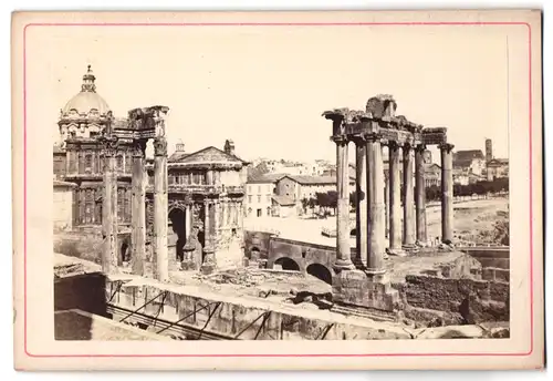 Fotografie unbekannter Fotograf, Ansicht Rom, Blick vom Capitol auf das Forum Roman