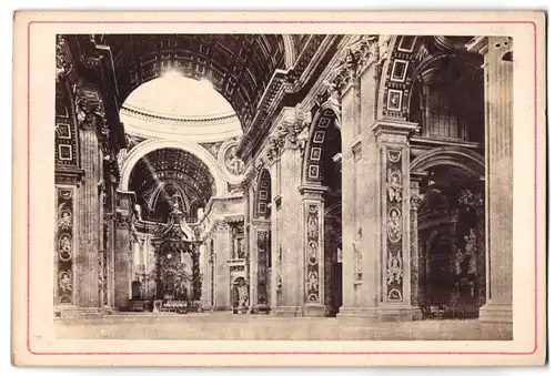 Fotografie unbekannter Fotograf, Ansicht Rom, Innenansicht der Basilika St. Peter
