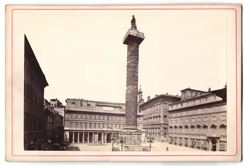 Fotografie unbekannter Fotograf, Ansicht Rom, Blick auf die Trajanssäule
