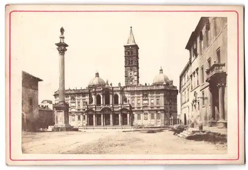Fotografie unbekannter Fotograf, Ansicht Rom, Partie am Platz mit der Basilika S. Maria Maggiore