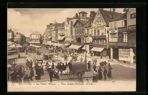 AK Beauvais, Les Vieilles Maisons, Place Jeanne-Hachette