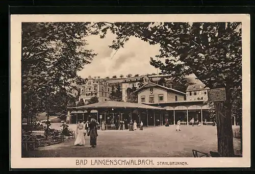 AK Bad Langenschwalbach, Partie am Stahlbrunnen