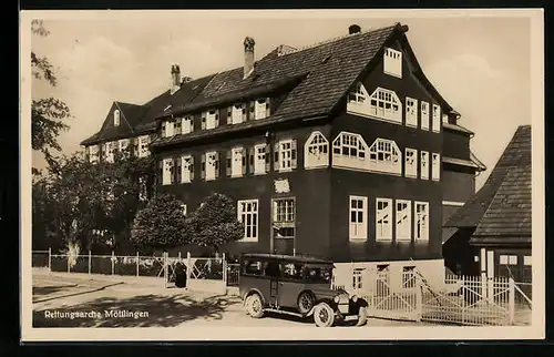 AK Möttlingen, Christliches Erholungsheim Rettungsarche von der Strasse gesehen