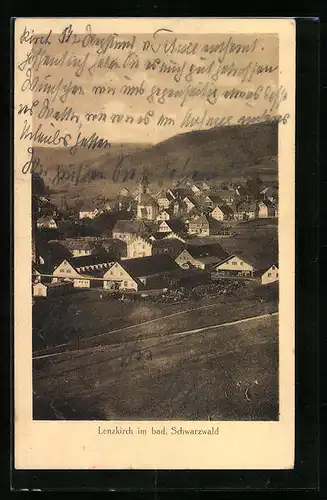 AK Lenzkirch /Schwarzwald, Ortsansicht aus der Vogelschau
