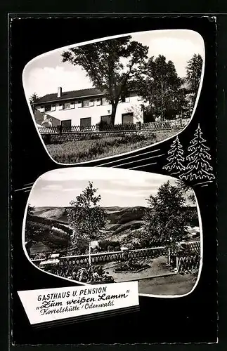 AK Kortelshütte bei Hirschhorn, Gasthaus u. Pension Zum Weissen Lamm
