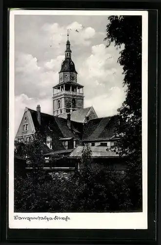 AK Langensalza, Blick auf den Rathausturm