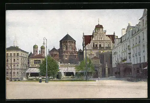 AK München, Künstlerhaus und Synagoge