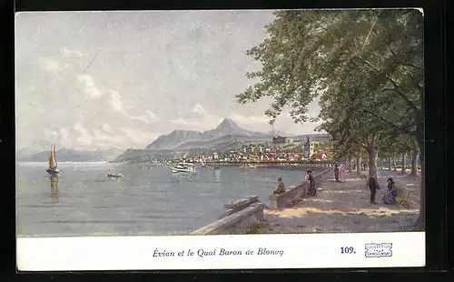 AK Evian-les-Bains, Quai baron de Blonay