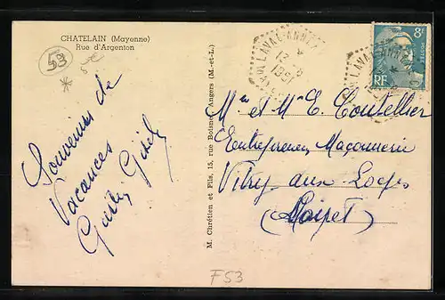 AK Chatelain, Rue d`Argenton, Strassenpartie