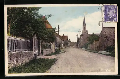 AK Neuilly-le-Vendin, Rue de Domfront, Strassenpartie