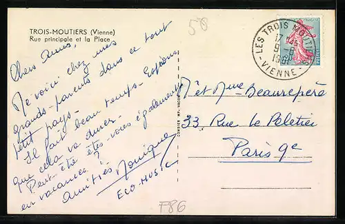 AK Trois-Moutiers, Rue principale et la Place